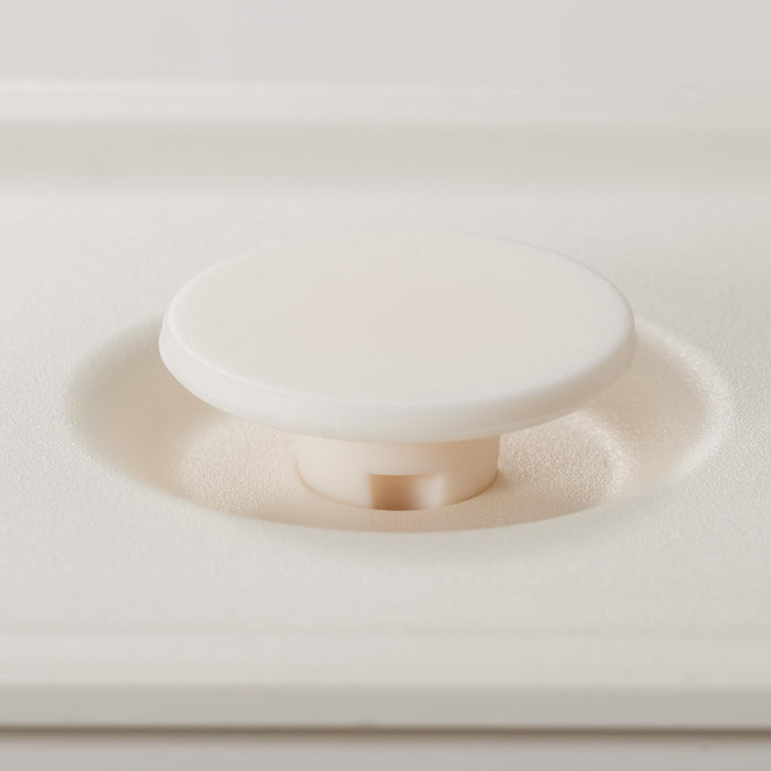 Muji White Long Polypropylene Lunch Box with Valve 320ml Storage Container