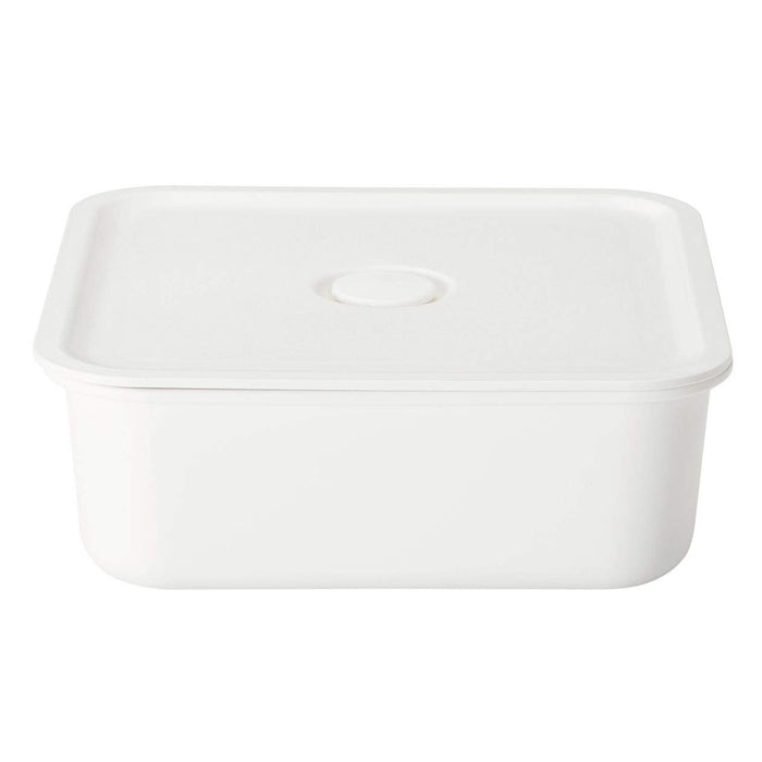 Muji White Square Polypropylene Lunch Box with Valve 460ml Storage Container