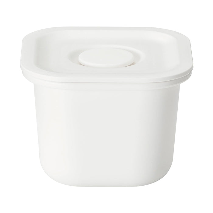 Muji White Square Polypropylene Lunch Box 70ml Storage Container with Valve