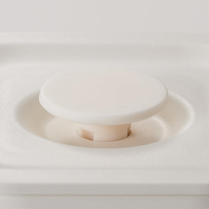 Muji White Square Polypropylene Lunch Box 70ml Storage Container with Valve