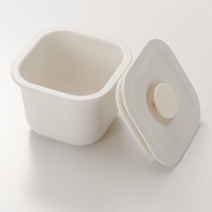 Muji White Square Polypropylene Lunch Box 70ml Storage Container with Valve