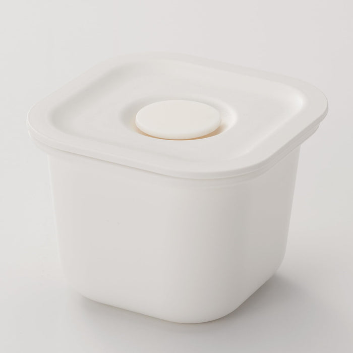 Muji White Square Polypropylene Lunch Box 70ml Storage Container with Valve