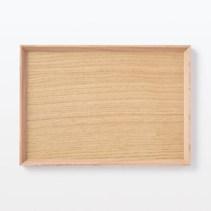 Muji Wooden Square Tray Natural 27x19x2cm Durable Serving Tray