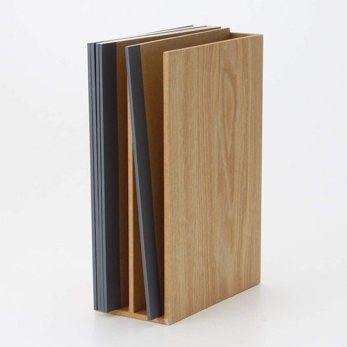 Muji A5 Wooden Storage Stand 8.4x17x25.2cm Durable Office Organizer