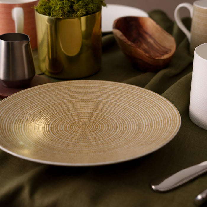 Narumi 21cm Gold Luminar Plate - Stylish Modern Dinner & Cake Plate Gift Boxed