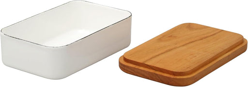 Noda Horo Enamel Container with Cherry Wood Cover – Fits 200g of Butter-Kiichin - The #1 Place for Japanese Goods in Your Hand!