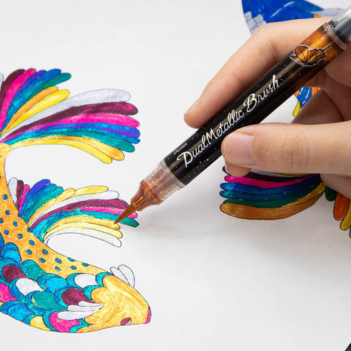 Pentel 8 Color Set Dual Metallic Blush Pen Collection GFH-D8St-Kiichin - The #1 Place for Japanese Goods in Your Hand!