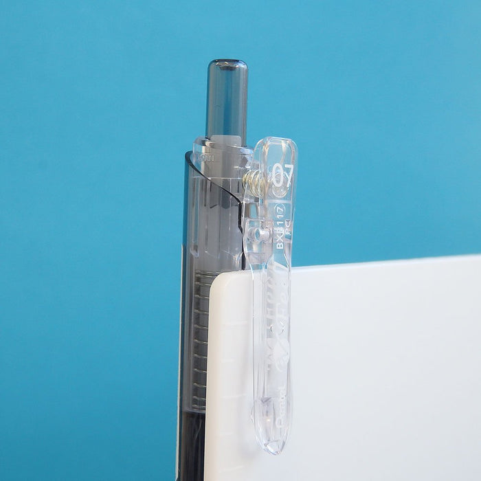 Pentel 10 Pack Clear Black 0.7 Oil-Based Ballpoint Pen XBXB117A10-Kiichin - The #1 Place for Japanese Goods in Your Hand!