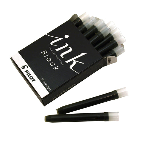 Pilot Black Fountain Pen Cartridge Ink Pack of 12 - Irf12Sb Pilot-Kiichin - The #1 Place for Japanese Goods in Your Hand!