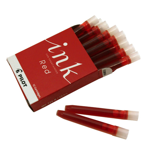 Pilot Fountain Pen Red Ink Cartridge 12 Pieces - Pilot IRF12SR-Kiichin - The #1 Place for Japanese Goods in Your Hand!