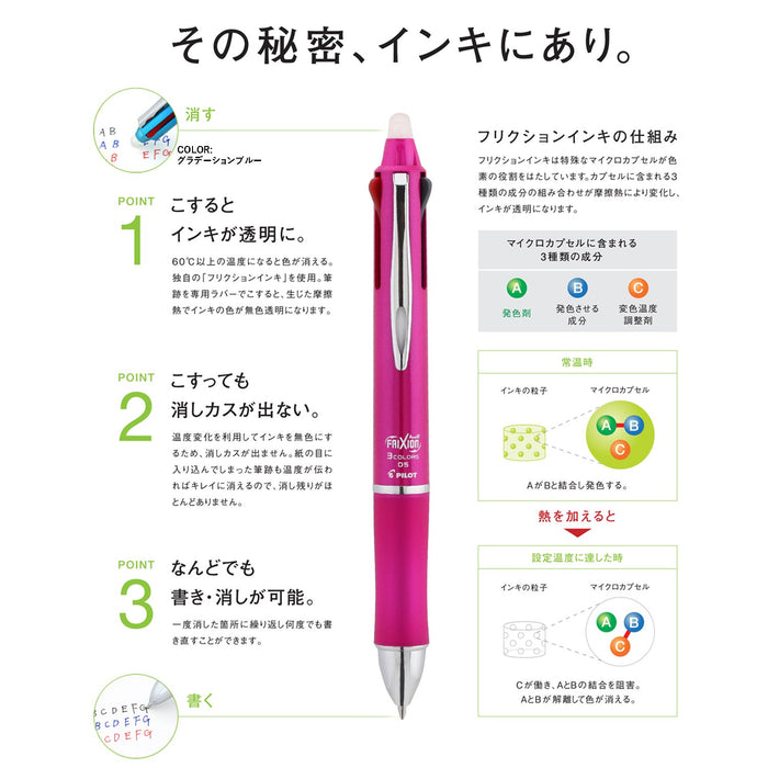 Pilot Frixion 3 Lkfb150Ef-P Metal Gradient Pink Pen-Kiichin - The #1 Place for Japanese Goods in Your Hand!