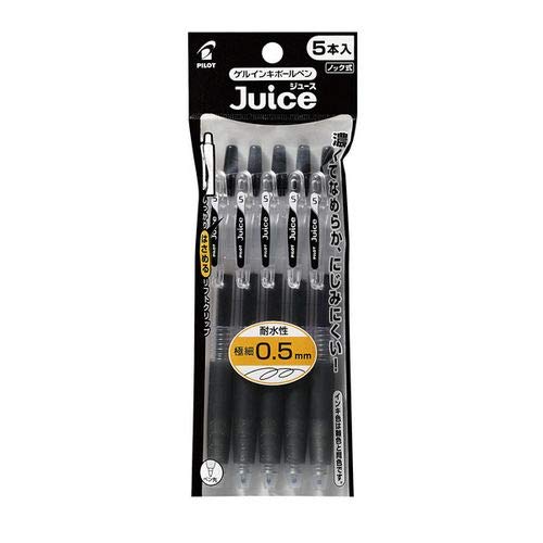 Pilot Juice Gel Ballpoint Pen 0.5mm Black Set of 5 - PLJU50EF5B-Kiichin - The #1 Place for Japanese Goods in Your Hand!