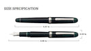 Platinum Pen #3776 Century Chart Blue Extra Fine Fountain Pen with Love Sticker-Kiichin - The #1 Place for Japanese Goods in Your Hand!