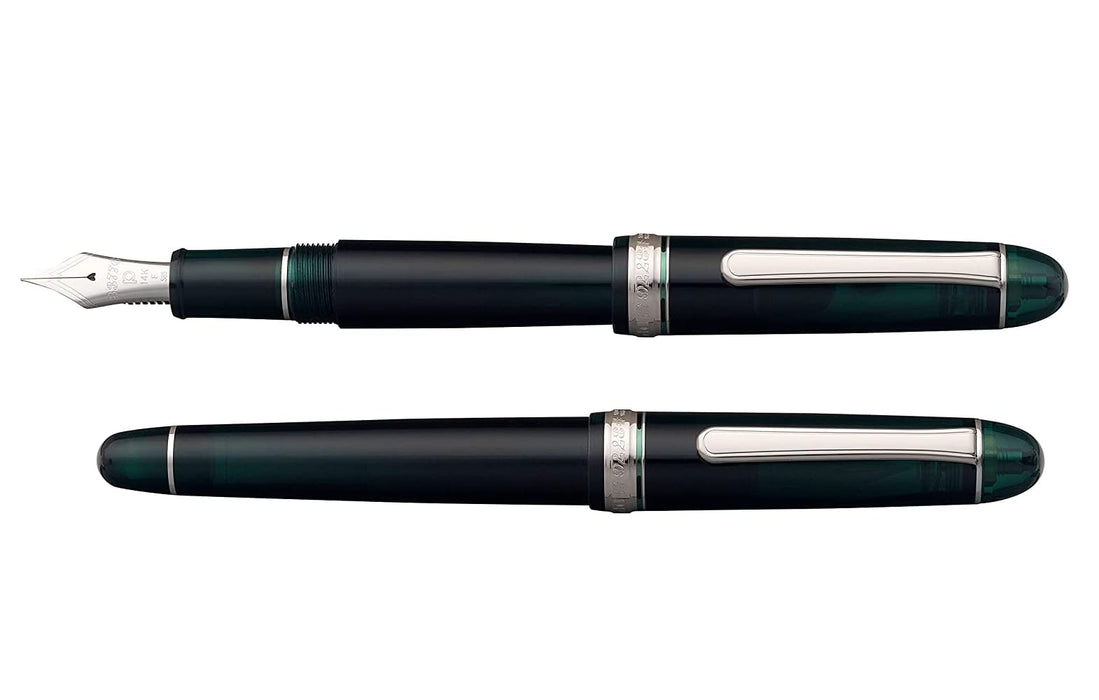 Platinum Pen 3776 Century Extra Fine Fountain Pen Rhodium Finish Laurel Green with Love Sticker-Kiichin - The #1 Place for Japanese Goods in Your Hand!