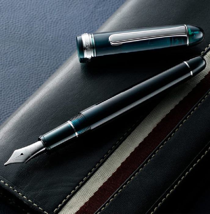 Platinum Pen 3776 Century Extra Fine Fountain Pen Rhodium Finish Laurel Green with Love Sticker-Kiichin - The #1 Place for Japanese Goods in Your Hand!