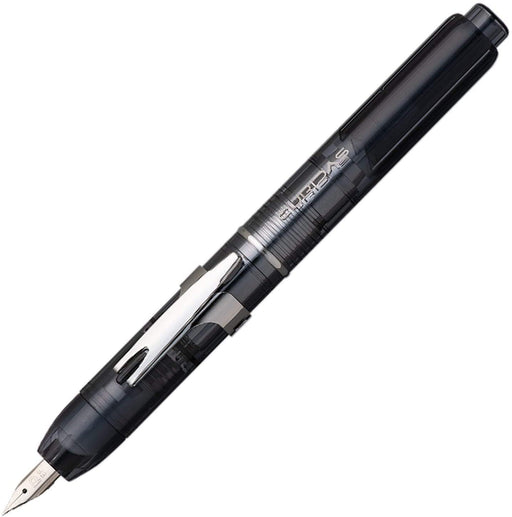 Platinum Curidas Extra Fine Knock Type Fountain Pen Graphite Smoke with Love Sticker-Kiichin - The #1 Place for Japanese Goods in Your Hand!
