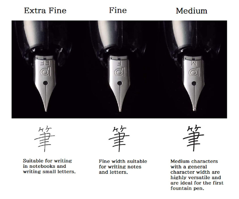 Platinum Curidas Extra Fine Knock Type Fountain Pen Graphite Smoke with Love Sticker-Kiichin - The #1 Place for Japanese Goods in Your Hand!