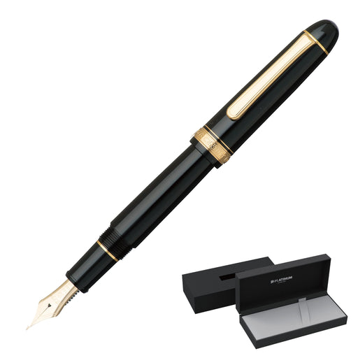 Platinum Fountain Pen #3776 Century Extra Fine Nib Black Body Size 139.5x15.4mm 20.5G-Kiichin - The #1 Place for Japanese Goods in Your Hand!