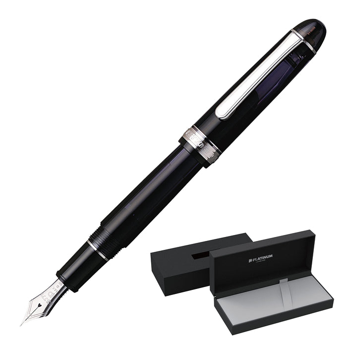 Platinum Fountain Pen Black Diamond Century #3776 Extra Fine Rhodium PNB-18000CR-Kiichin - The #1 Place for Japanese Goods in Your Hand!