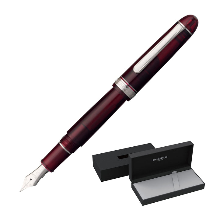 Platinum Fountain Pen #3776 Century Burgundy Extra Fine Size 139.5x15.4mm 20.5G-Kiichin - The #1 Place for Japanese Goods in Your Hand!