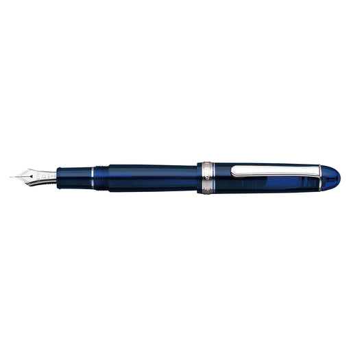 Platinum Fountain Pen - Century Rhodium #3776 Chartres Blue Extra Thick PNB-18000Cr-Kiichin - The #1 Place for Japanese Goods in Your Hand!