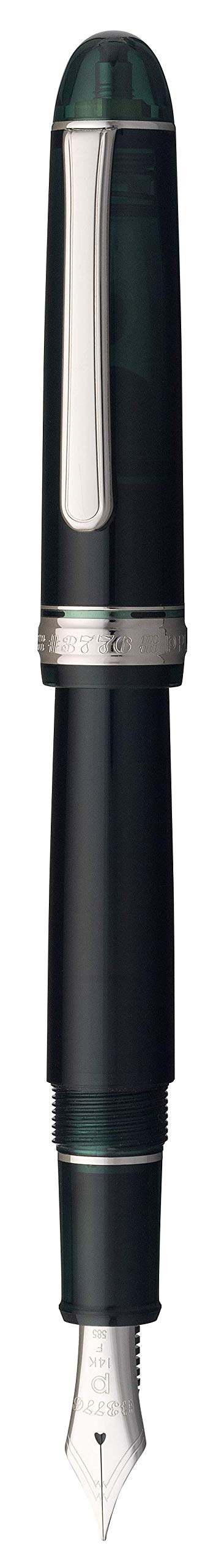 Platinum Fountain Pen - #3776 Century Rhodium Laurel Green Extra Fine #41-1-Kiichin - The #1 Place for Japanese Goods in Your Hand!