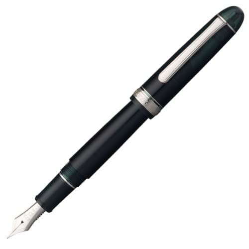 Platinum Fountain Pen 3776 Century Extra Fine Point Rhodium Finish Dual-Use Laurel Green-Kiichin - The #1 Place for Japanese Goods in Your Hand!