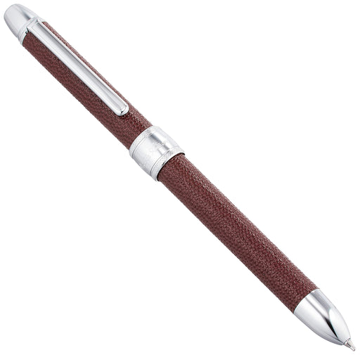 Platinum Multifunctional Fountain Pen Double 3 Action Sarabo Embossed Cowhide Wrap Wine Mwbl-3000S#10-Kiichin - The #1 Place for Japanese Goods in Your Hand!