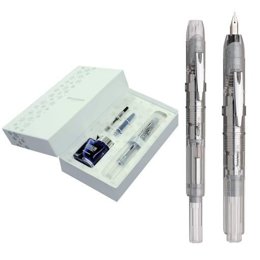 Platinum Fountain Pen Curidas Christmas Limited Package Medium Point M Pkn-7000Setrd-6-M Prism Crystal Dual-Use Real Red And White Case-Kiichin - The #1 Place for Japanese Goods in Your Hand!