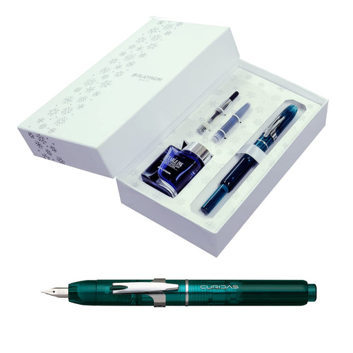 Platinum Fountain Pen Urban Green Medium Point Curidas Christmas Limited Edition with Case-Kiichin - The #1 Place for Japanese Goods in Your Hand!