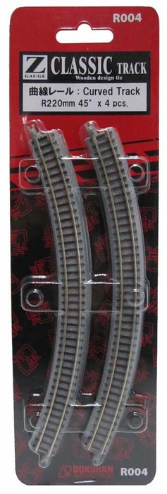 Rokuhan Z Gauge R004 Curved Rail R220Mm 45-Degree Angle Track Piece-Kiichin - The #1 Place for Japanese Goods in Your Hand!