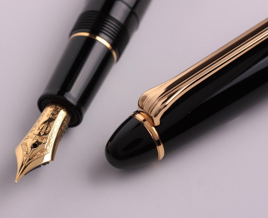 Sailor 1911 Large Black Fountain Pen 21K Gold Trim Medium Point - Sailor Fountain Pen-Kiichin - The #1 Place for Japanese Goods in Your Hand!