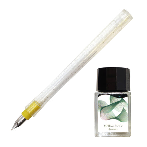 Sailor Fountain Pen Mellow Forest Shimmer Dip Ink Set with Hocoro Brush 10-0250-703-Kiichin - The #1 Place for Japanese Goods in Your Hand!