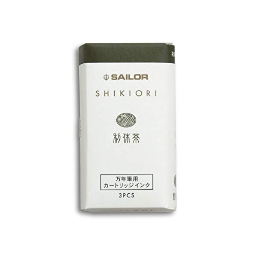 Sailor Fountain Pen Shikiori Rikyu Tea Ink Cartridge (3 Pieces)-Kiichin - The #1 Place for Japanese Goods in Your Hand!