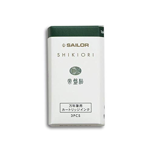Sailor Fountain Pen Shikiori Ink Cartridge Tokiwa Matsu 3 Pieces-Kiichin - The #1 Place for Japanese Goods in Your Hand!