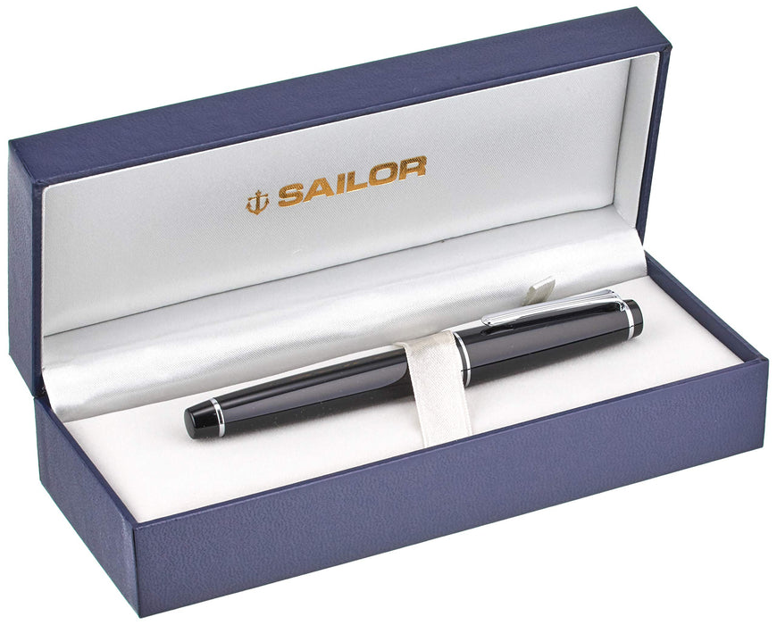 Sailor Professional Gear Slim Silver Black Fountain Pen Extra Fine 11-1222-120-Kiichin - The #1 Place for Japanese Goods in Your Hand!