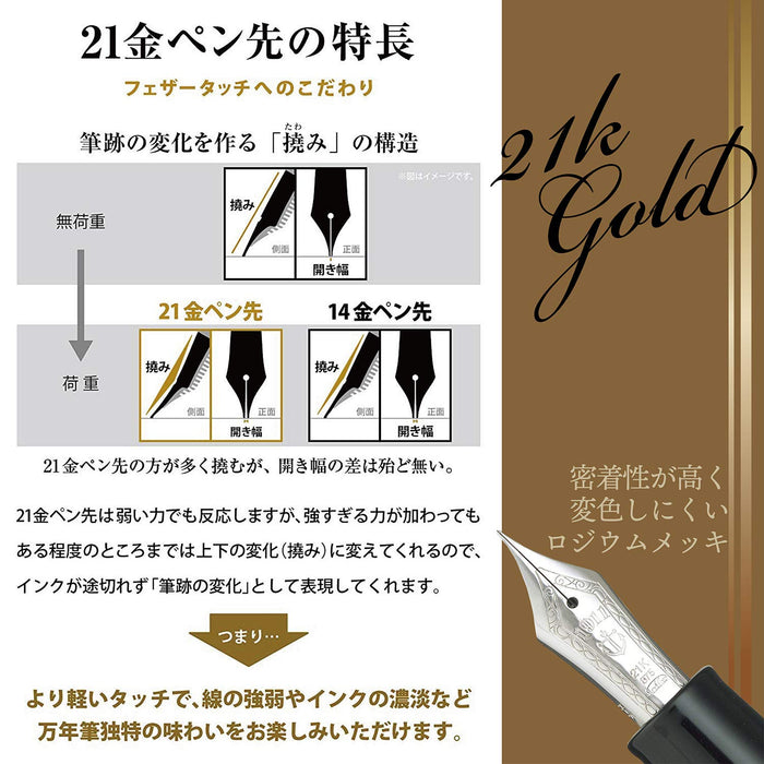 Sailor Fountain Pen Profit 21 Medium Point Silver Black - Model 11-2024-420-Kiichin - The #1 Place for Japanese Goods in Your Hand!