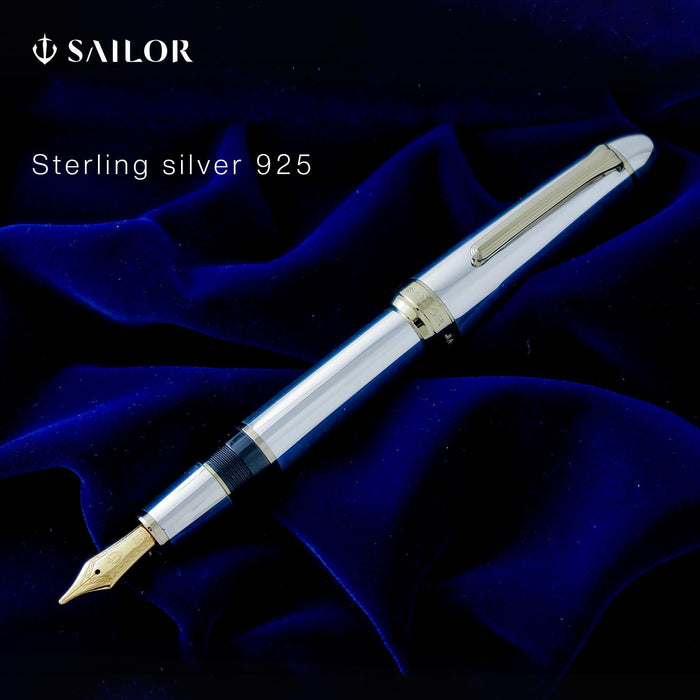 Sailor Fountain Pen Profit 21 Sterling Silver 925 Bold Nib 10-5027-620-Kiichin - The #1 Place for Japanese Goods in Your Hand!