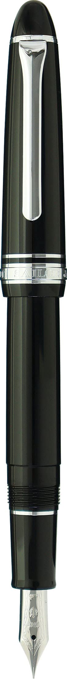 Sailor Fountain Pen Medium Point Black with Silver Trim Casual Profit 11-0571-420-Kiichin - The #1 Place for Japanese Goods in Your Hand!