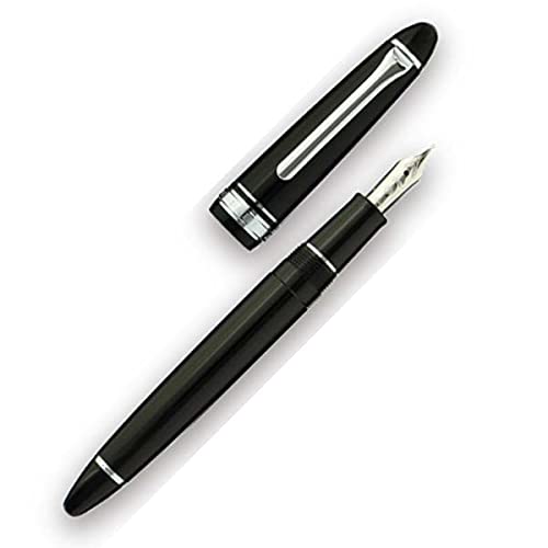 Sailor Fountain Pen Profit Casual Black with Silver Trim Music Nib 11-0571-920-Kiichin - The #1 Place for Japanese Goods in Your Hand!