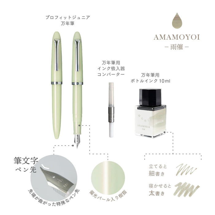 Sailor Fountain Pen Profit Junior +10 Brush Shimmering Rain 10-0420-702 Model-Kiichin - The #1 Place for Japanese Goods in Your Hand!
