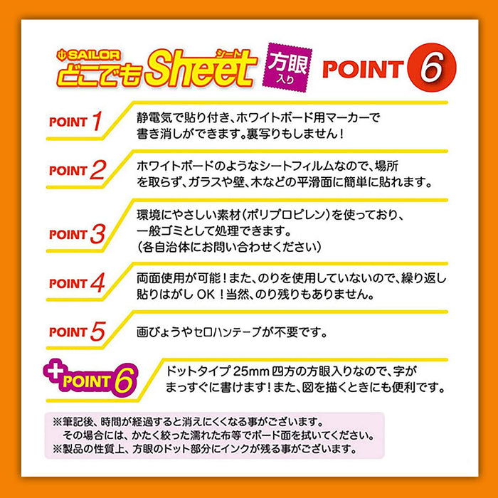 Sailor Fountain Pen Whiteboard Sheet Graph-Enabled 31-3803-000 Model-Kiichin - The #1 Place for Japanese Goods in Your Hand!