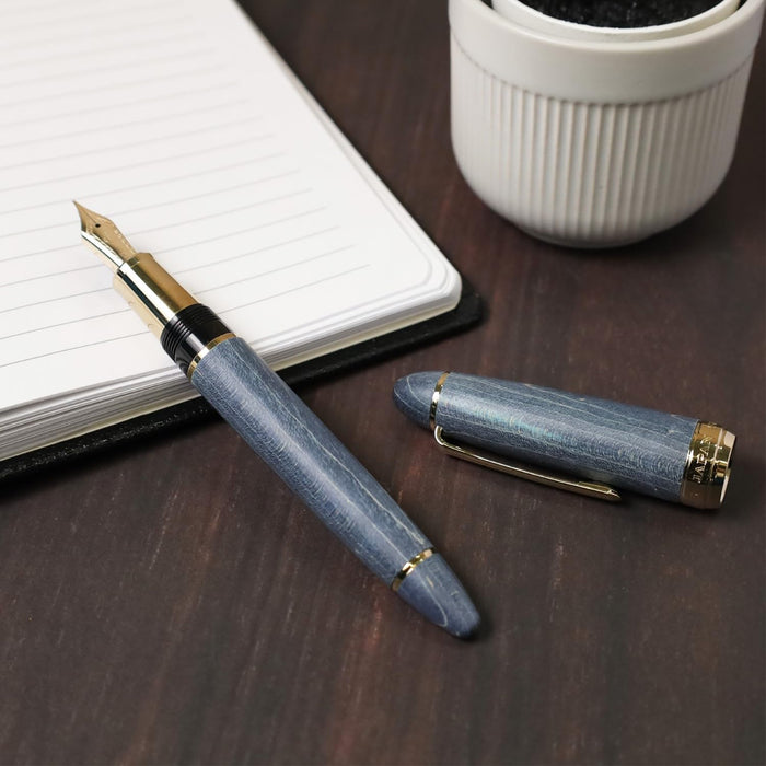Sailor Fountain Pen Hard Maple Indigo Medium Fine 21K Gold Nib 10-7830-340