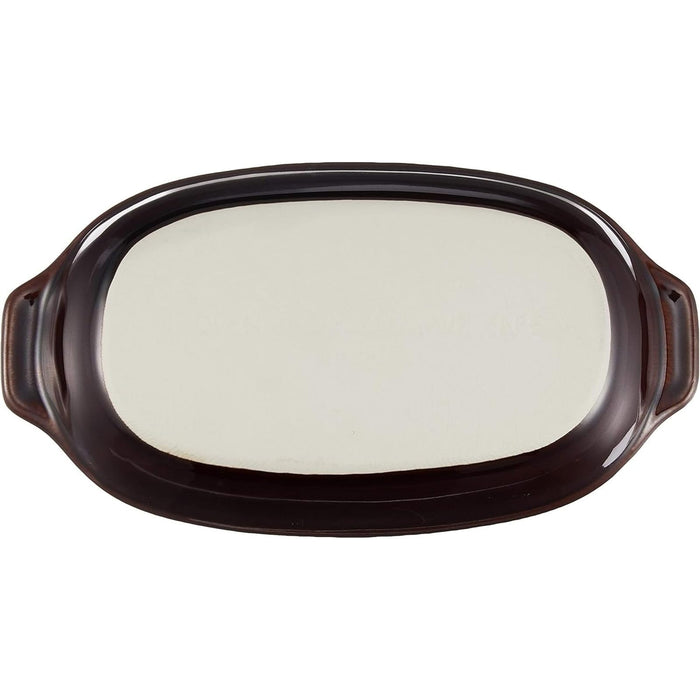 Santo Banko-Yaki Gratin Dish Single-Serve Oval 21cm Heat-Resistant Brown Japan