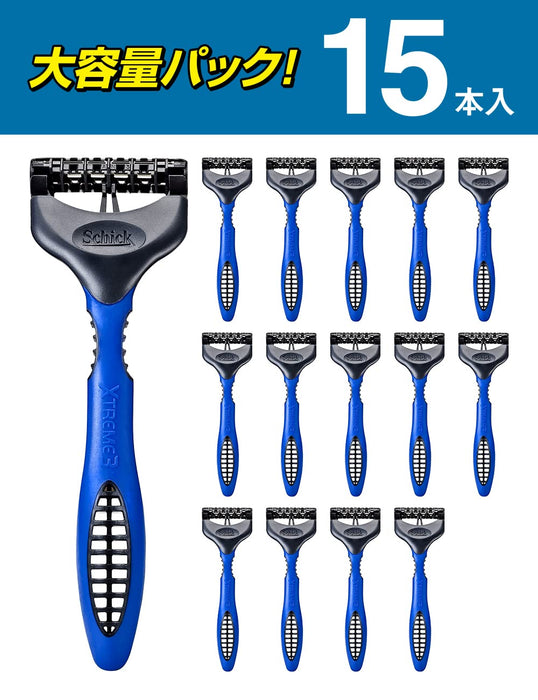 Schick Extreme 3 Shaving Razor Pack of 15 - Quality and Precision by Schick-Kiichin - The #1 Place for Japanese Goods in Your Hand!