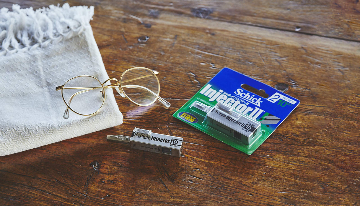 Schick Injector II 2-Blade Shaving Razor Replacement Pack of 10 Blades-Kiichin - The #1 Place for Japanese Goods in Your Hand!