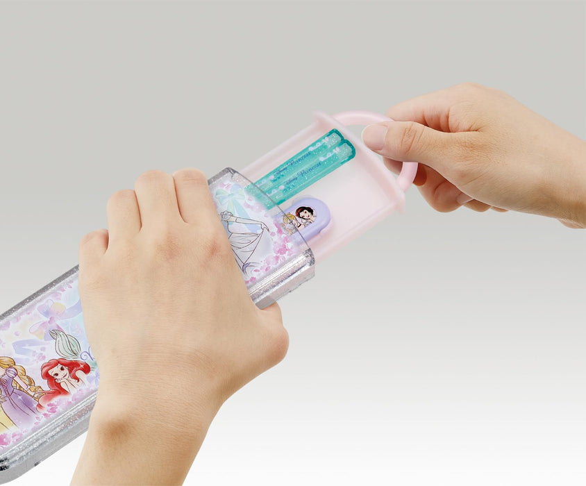 Skater Kids Lunch Box Set with Chopsticks and Spoon Disney Princess Japan Made