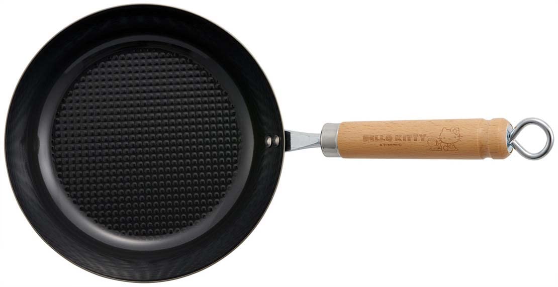Skater Hello Kitty 20cm IH Gas Compatible Iron Frying Pan Made in Japan