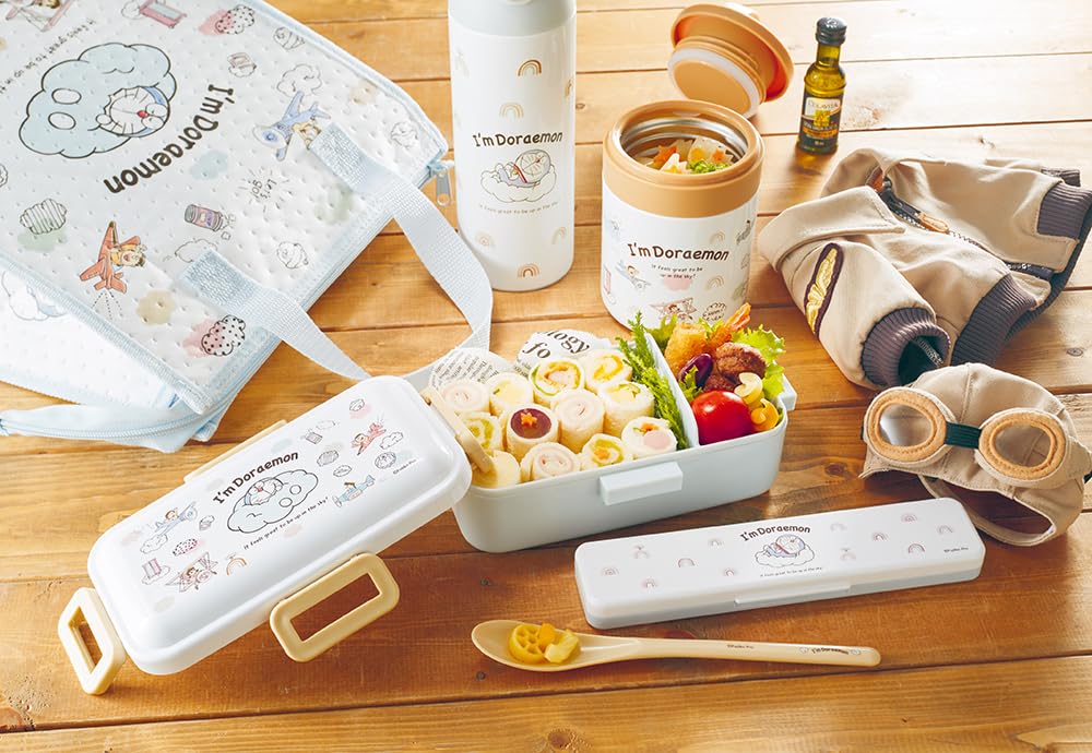 Skater Lunch Bag Non-Woven Cooler with Doraemon Sky Walk Design Sanrio