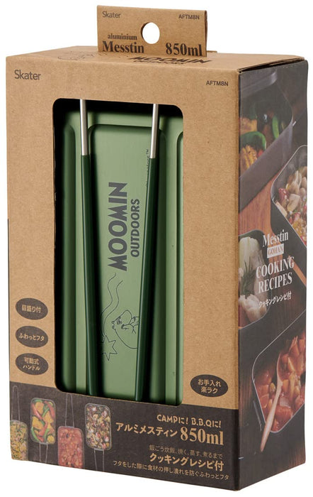 Skater Outdoor Messtin Meal Box 850ml with Scale Moomin Design AFTM8N-A